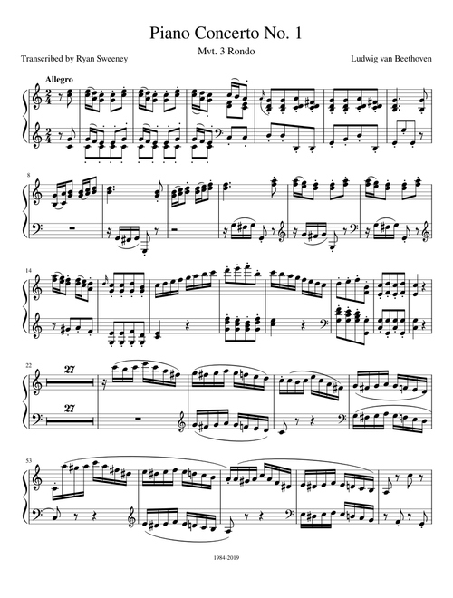 Piano Concerto No. 1 Mvt 3
