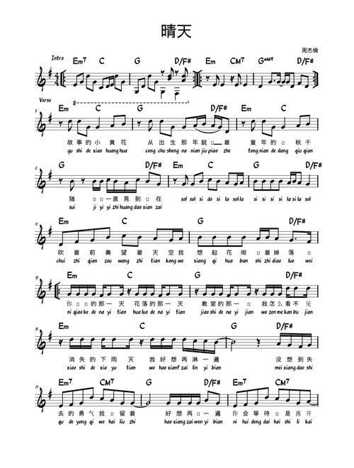 晴天 Qing Tian – Jay Chou