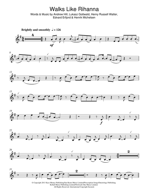 Walks Like Rihanna - The Wanted (Clarinet Solo)