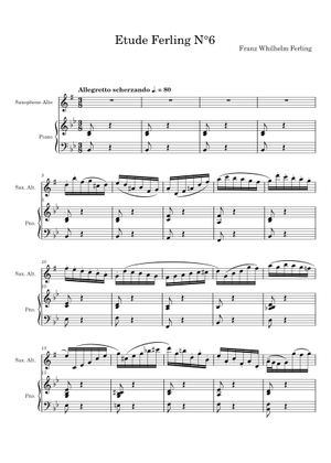Ferling Etude No. 8 - Franz Wilhelm Ferling Sheet Music for Piano ...