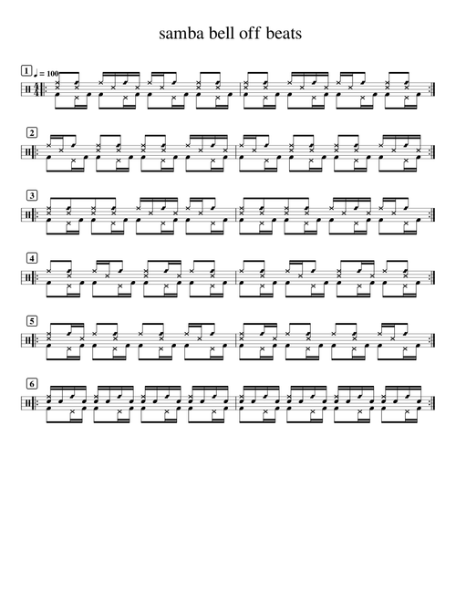 samba bell off beats