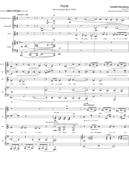 A. Schoenberg - Nacht. Pierrot Lunaire Op.21