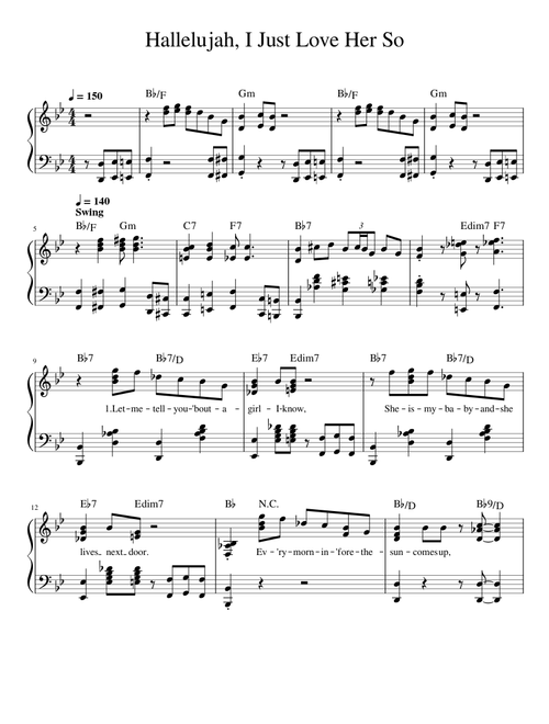 Hallelujah i love her so – Ray Charles