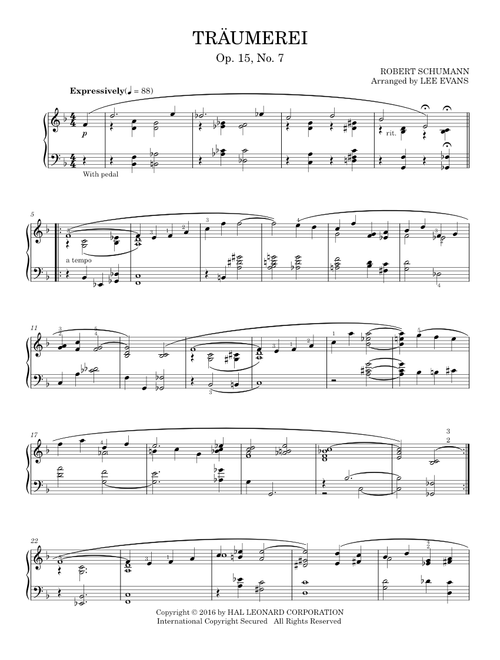 Reverie (Traumerei), Op. 15, No. 7 - Robert Schumann (Piano Solo)