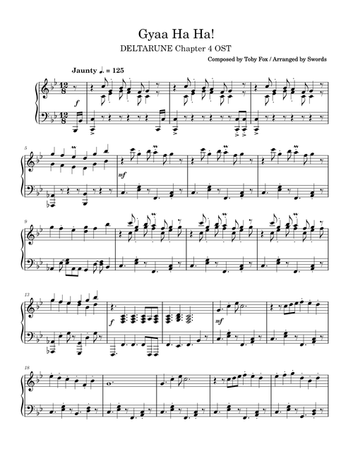 Gyaa Ha Ha! – Toby Fox (DELTARUNE Ch. 4 OST)