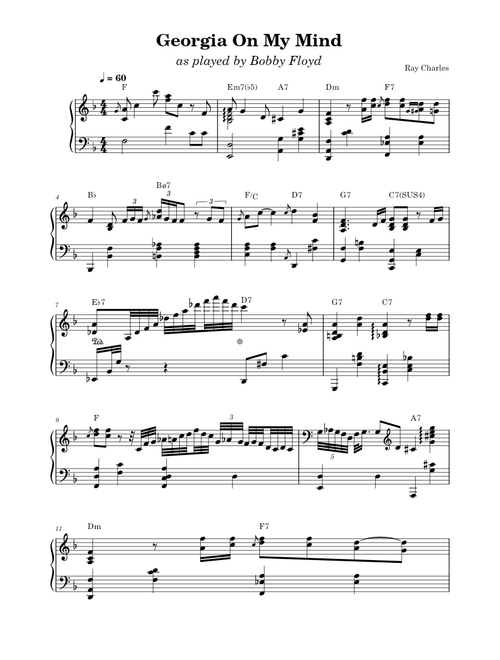 Georgia on my mind – Ray Charles