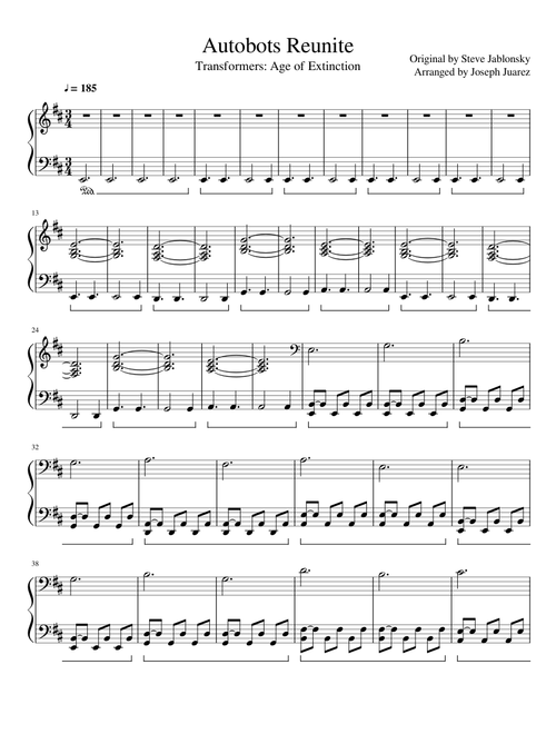 Transformers 4: Autobots Reunite (Piano Cover)