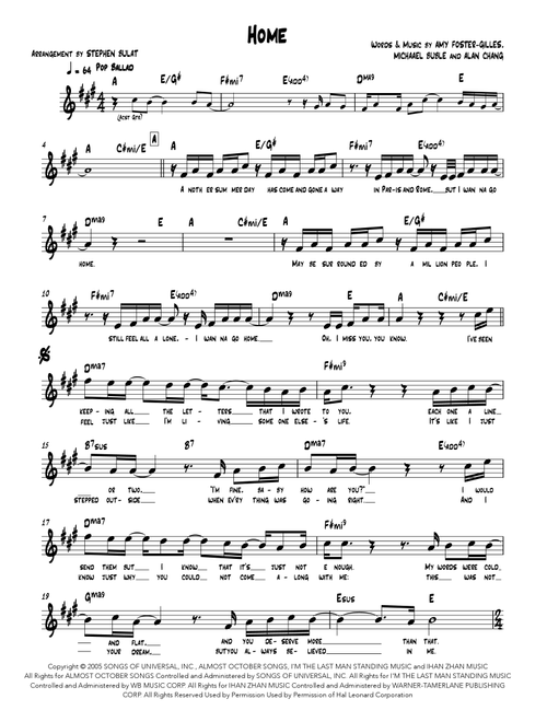 Home (Arr. Stephen Bulat) - Blake Shelton (Piano-Vocal-Guitar)