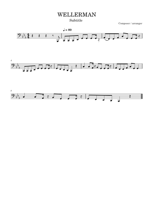 Wellerman – Nathan Evans wellerman for tuba {solo}