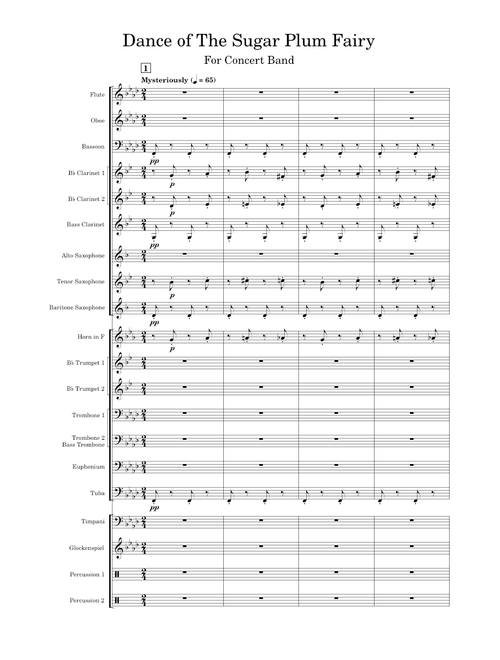 Dance of the Sugar Plum Fairy – Pyotr Ilyich Tchaikovsky Dance of The Sugar Plum Fairy - Concert Band