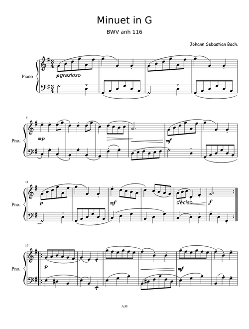 Minuet in G (BWV anh 116)