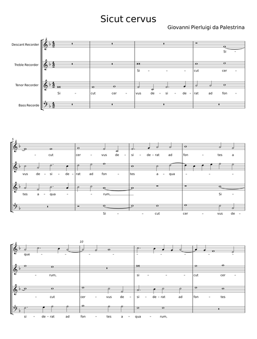 Sicut cervus - Giovanni Pierluigi da Palestrina