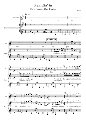 Stumbl'in in Sheet Music with Chords for Piano, Synthesizer (Mixed Duet ...