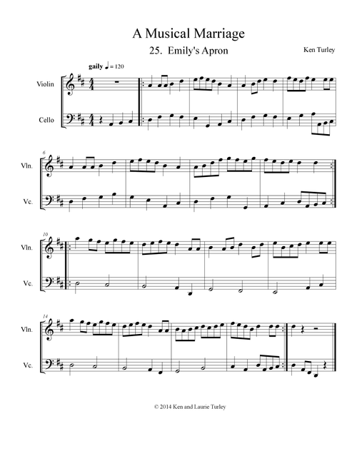String Duo No 25 from A Musical Marriage "Emily's Apron" - Ken Turley (Instrumental Duet)