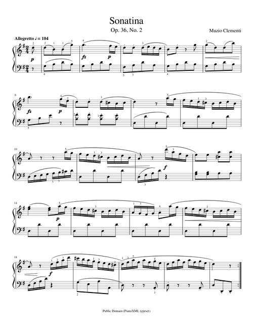 Clementi: Sonatina No. 2, Op 36
