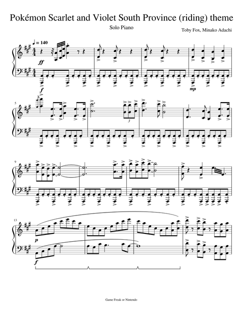 Pokémon Scarlet and Violet South Province (riding) theme