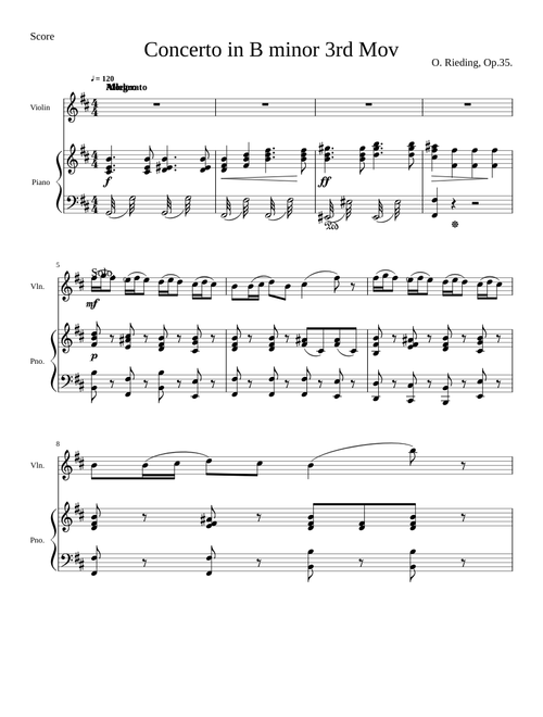 Concerto in B minor 3rd Mov