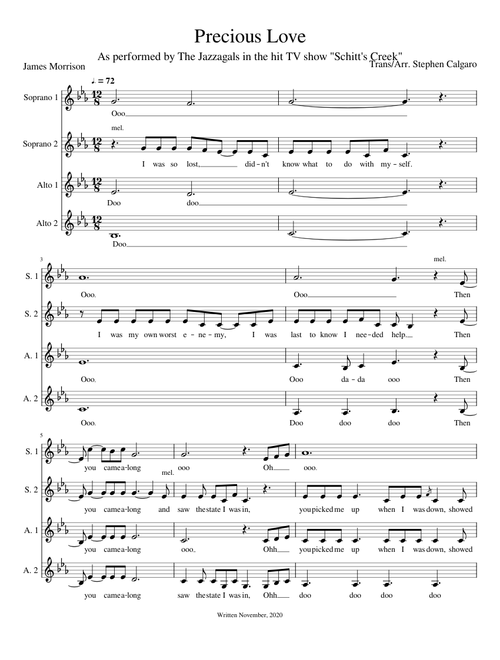 Precious Love - The Jazzagals (SSAA A Cappella Choir)
