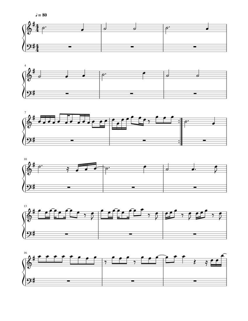 이자리에2 Sheet music for Piano (Solo) | Musescore.com 이자리에2
