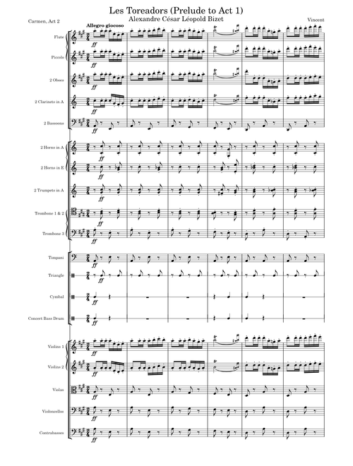 Bizet - Les Toreadors (Prelude to Act 1)