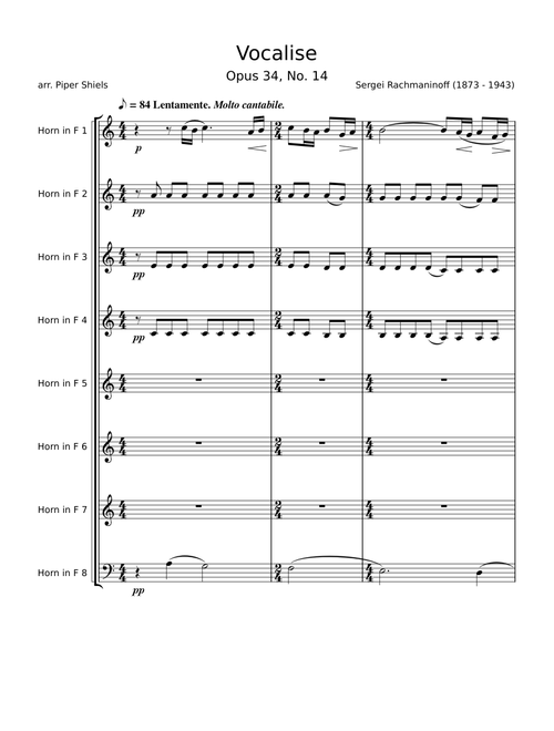 Vocalise - Horn Octet