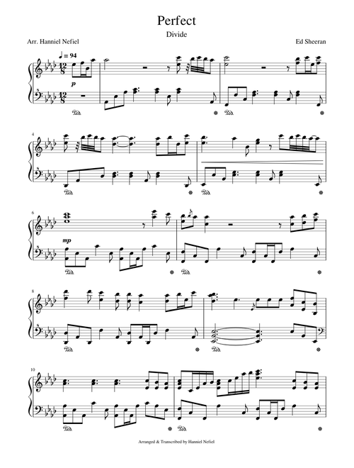 Ed Sheeran - Perfect (Piano Arrangement)