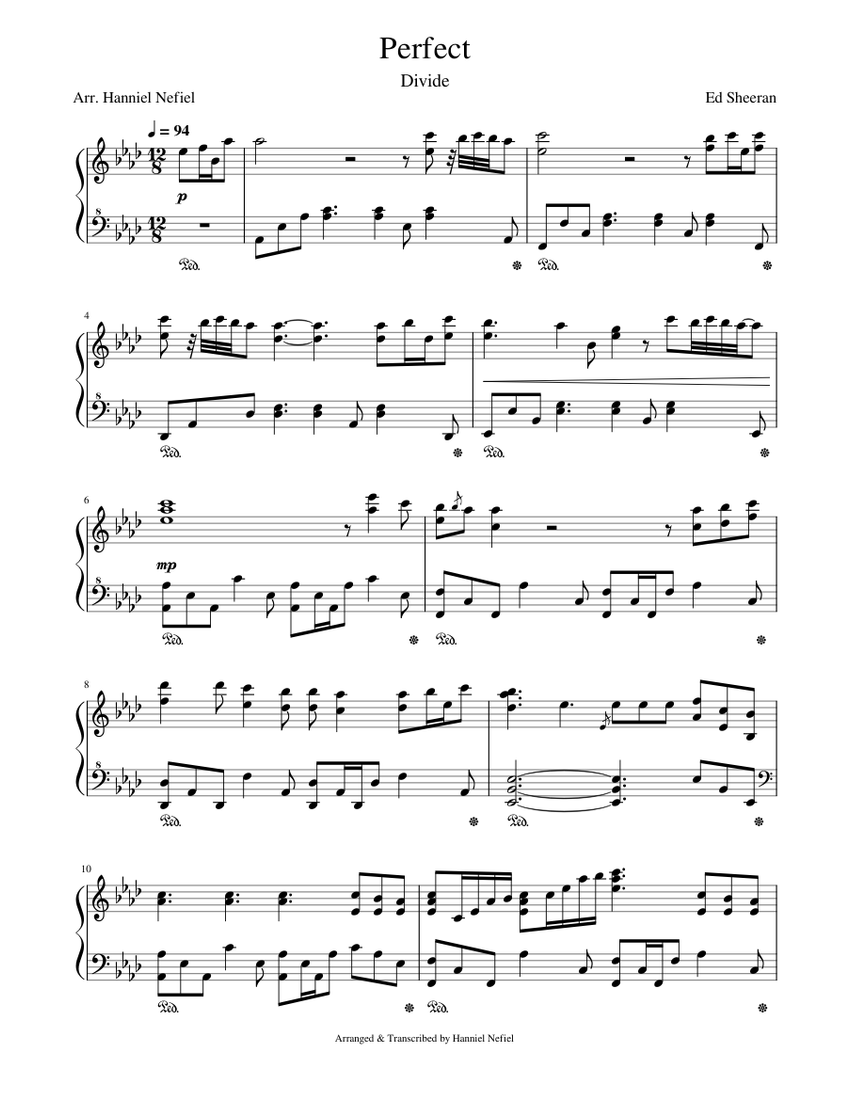- Perfect Arrangement) Sheet music for Piano (Solo) |