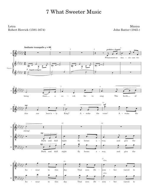 What Sweeter Music - John Rutter