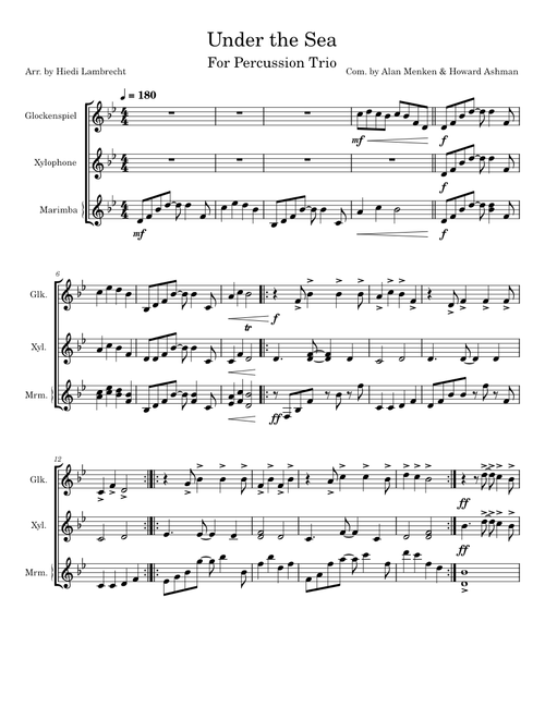 Under The Sea (from The Little Mermaid) – Alan Menken