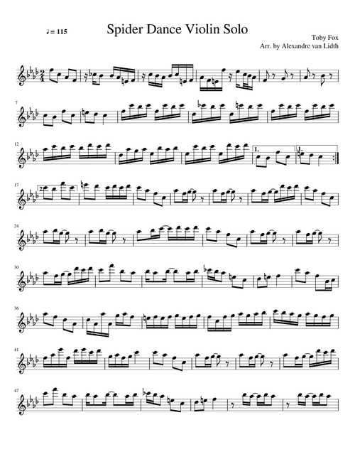 Spider Dance Violin Solo