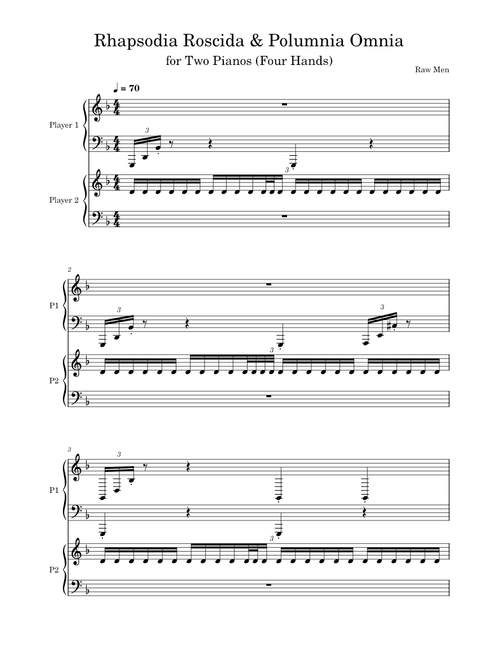Polumnia Omnia – HOYO-MiX Rhapsodia Roscida & Polumnia Omnia on Two Pianos