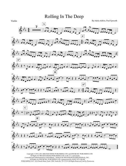 Rolling In The Deep (Arr. Leo Silva) - Adele (Violin Solo)