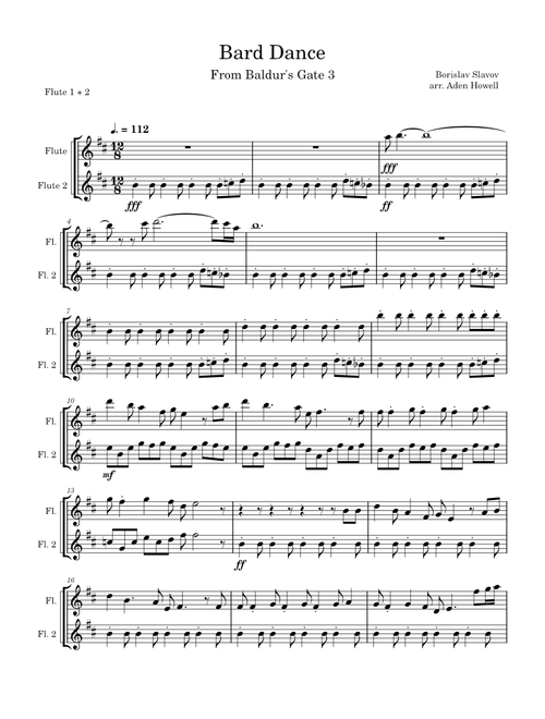 Bard Dance – Borislav Slavov Baldur's Gate 3 - Bard Dance, Flute Duet