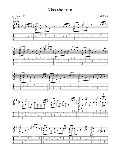 Kiss the rain – Yiruma