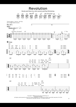 Play Official version of Revolution Sheet Music by The Beatles for