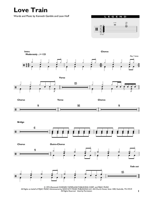 Love Train - O'Jays (Drum Chart)