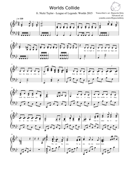 Worlds Collide ft. Nicki Taylor Piano Transcription