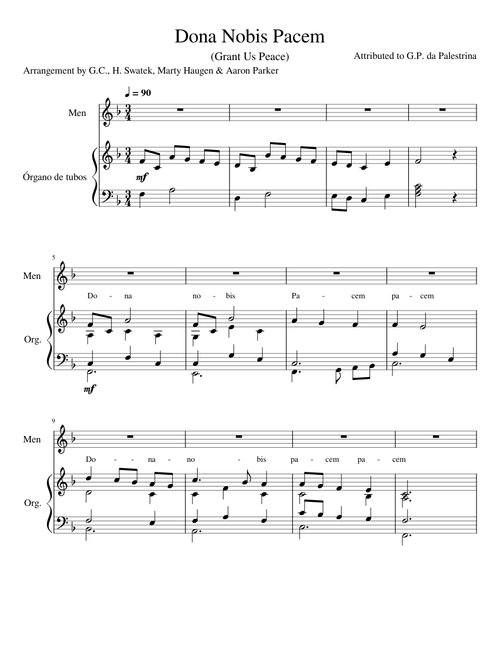 Dona Nobis Pacem - Palestrina Baritono