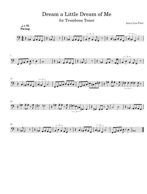 Dream a little dream of me – Louis Armstrong - trombone solo