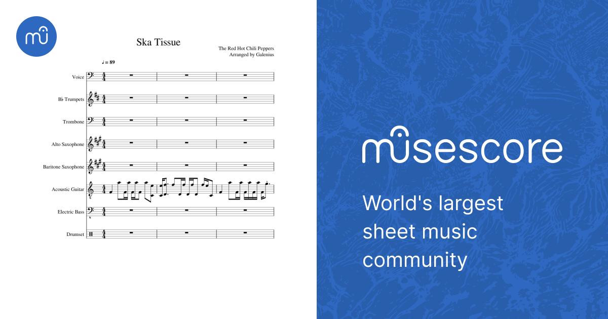 Ska Tissue (RHCP ska cover) Sheet music for Trombone, Saxophone alto ...