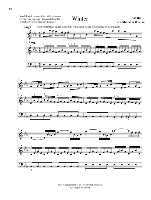 Classical Duets for Recorder & Piano: Winter from Vivaldi's Four Seasons (Arr. Meredith Whelan) - Antonio Vivaldi (Instrumental Duet)