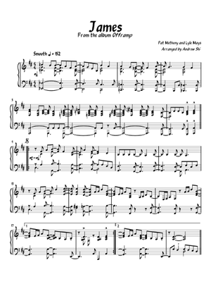 James – Pat Metheny Untitled score Sheet Music with Chords for