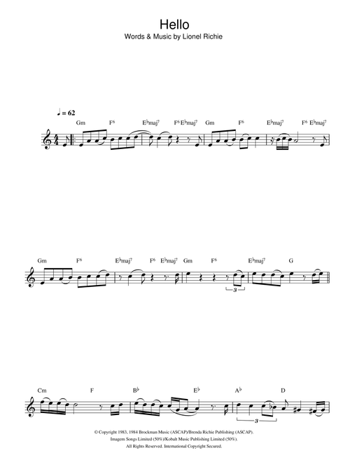 Hello - Lionel Richie (Clarinet Solo)