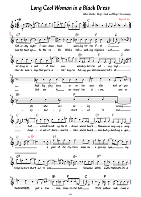 Free Long Cool Woman by The Hollies sheet music | Download PDF or print on  MuseScore.com