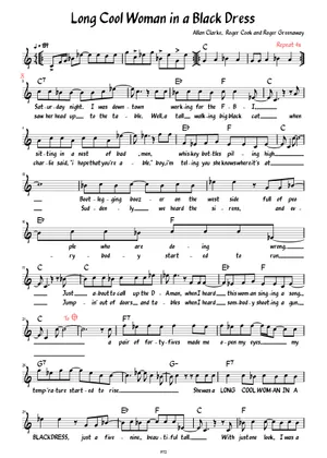Long cool woman in a black dress The Hollies Sheet Music for Piano, Cornet, Guitar, Bass guitar & more instruments (Mixed Ensemble) | MuseScore.com Long cool woman in a black dress The Hollies Sheet Music for Piano, Cornet, Guitar, Bass guitar & more instruments (Mixed Ensemble) | MuseScore.com