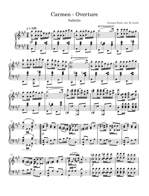 Overture from Carmen - Georges Bizet