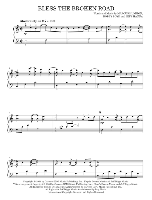 Bless The Broken Road - Rascal Flatts (Piano Solo)