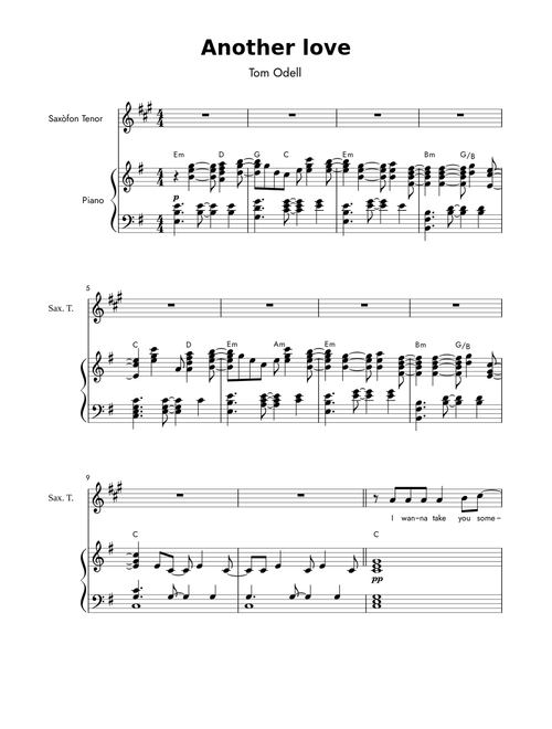 Another love – Tom Odell(nootstudio)