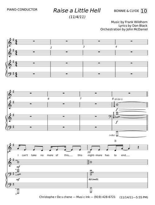 Raise a Little Hell - Frank Wildhorn