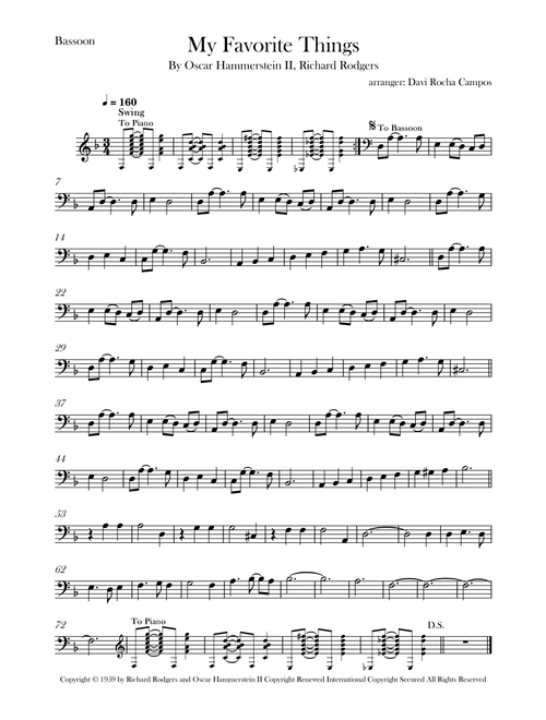 My Favorite Things (Arr. Davi Rocha Campos) - John Coltrane (Bassoon Solo)